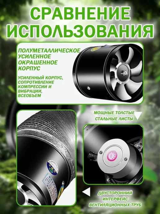 Вентилятор канальный 100мм,160м3 ч,металлический (настенны, вариант, фото 7