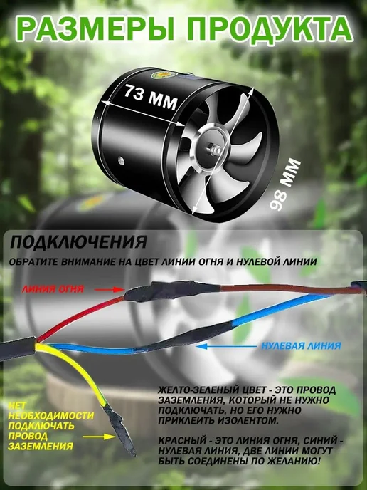 Вентилятор канальный 100мм,160м3 ч,металлический (настенны, вариант, фото 8