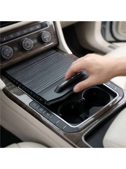 Шторка подстаканника центральной консоли для VW Phideon 2016, черный