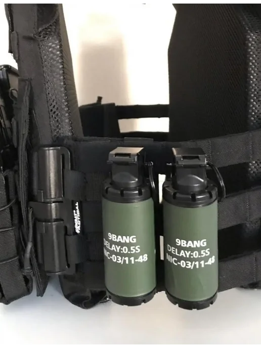 Пластиковая модель дымовой гранаты MOLLE для пейнтбола 17-T, вариант, фото 7