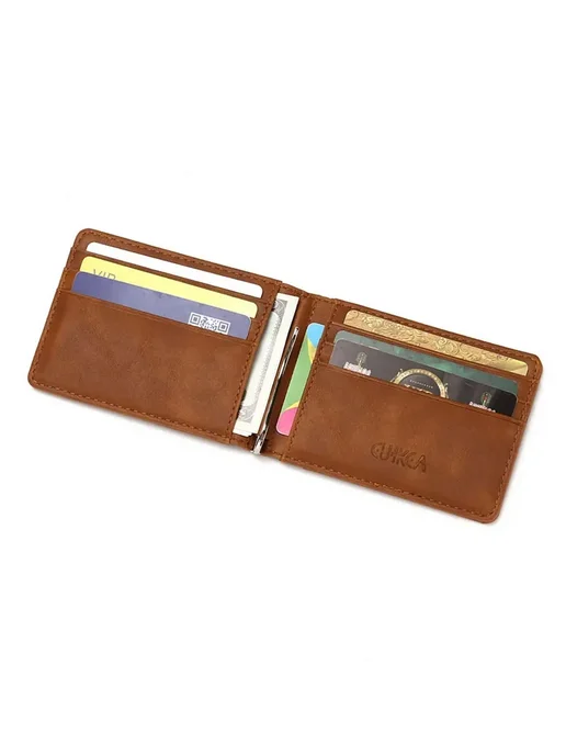 Мужской кожаный кошелек с Rfid-защитой Brown, коричневый, фото 4