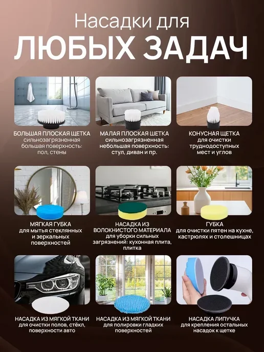 Электрическая щетка для уборки, белый, фото 6