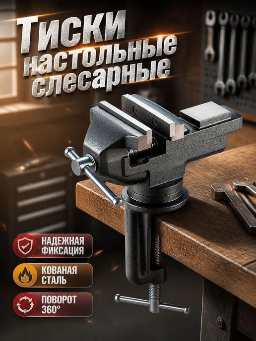Тиски настольные слесарные тяжелые, алюминиевый сплав, неп, вариант, фото 2