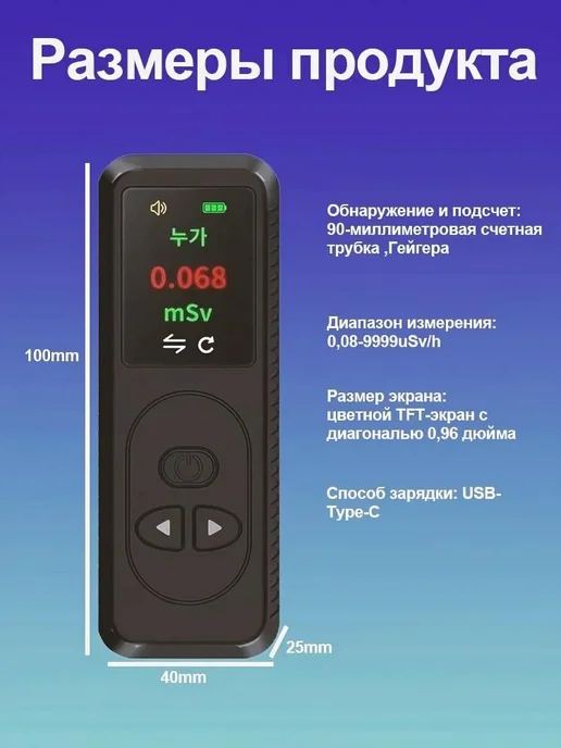 Дозиметр WRZ1008, вариант, фото 3