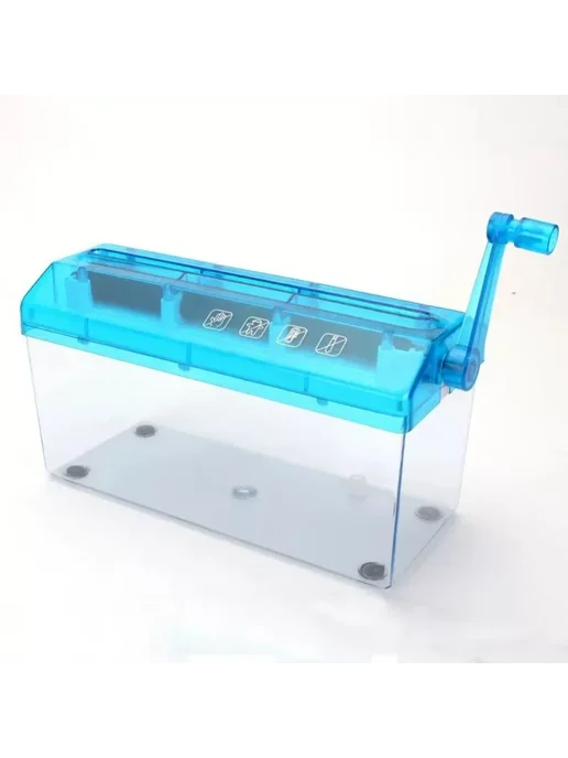 Ручной мини шредер ABS для документов A4-Blue, синий