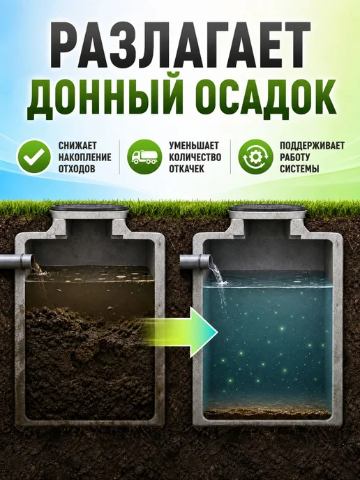 Бактерии для септика,выгребных ям,биотуалетов, дачных, вариант, фото 2