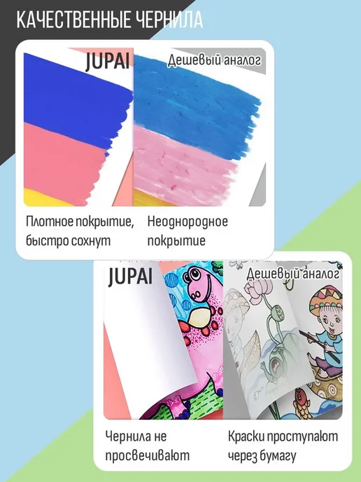 Набор маркеров акриловых Jupai 4мм, 24 цвета в пластиковом, 24 цв., фото 4