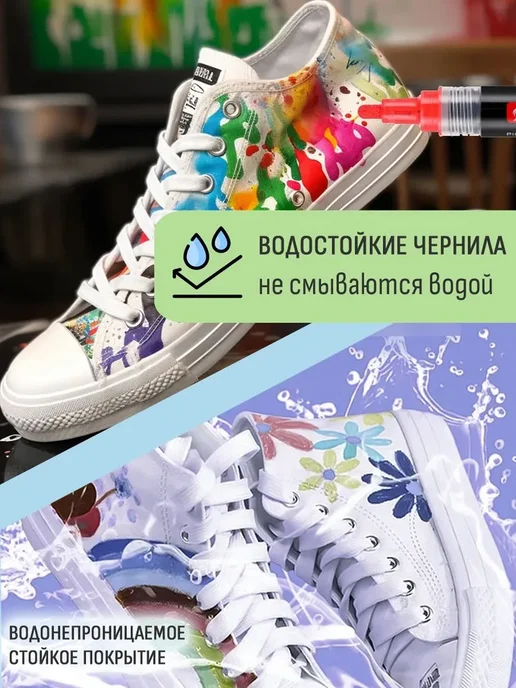 Набор маркеров акриловых Jupai 4мм, 24 цвета в пластиковом, 24 цв., фото 8