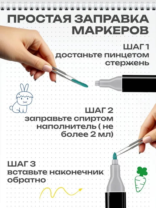 Маркеры для скетчинга и рисования, набор 60 цветов, 60 цв., фото 5