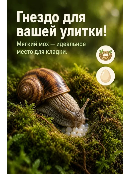 Мох сфагнум живой для виноградной улитки, 00 мл, 0 мл, фото 6