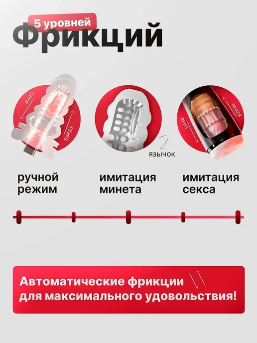 Мастурбатор мужской вакуумный автоматический подарок 18, черный, фото 3