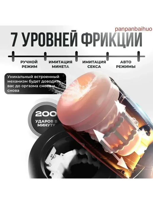 Мастурбатор мужской автоматический с фрикциями вибратор с в, вариант, фото 6