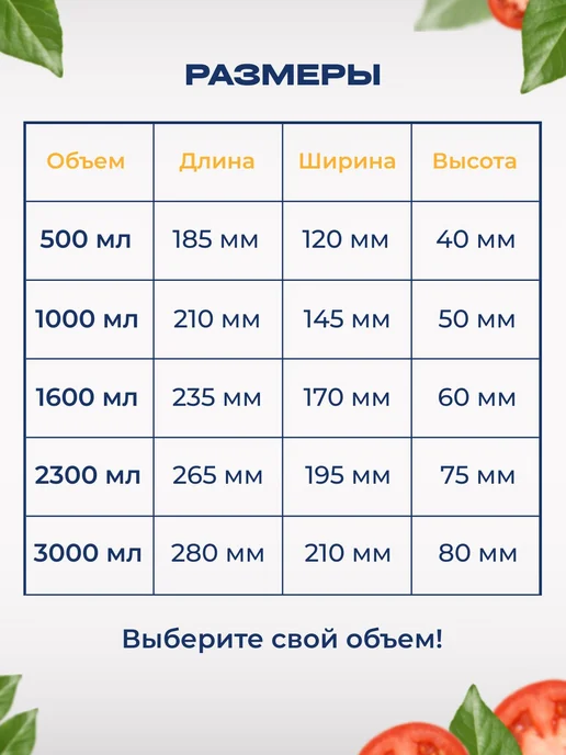Набор, контейнеры для еды, 3 штуки, для заморозки, 500 мл, 500 мл, фото 2