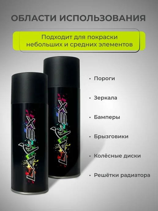 Жидкая резина Larex White белый матовый баллончик, белый, фото 3