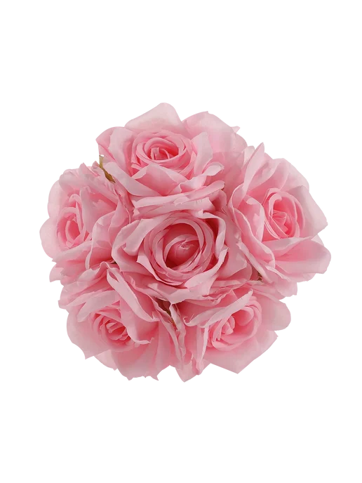 Искусственный свадебный букет из роз TRUE LOVE GIFT, розовый, фото 4