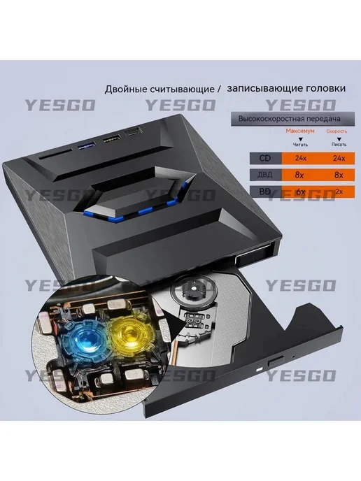 Портативный внешний Blu-ray USB-C, вариант, фото 6