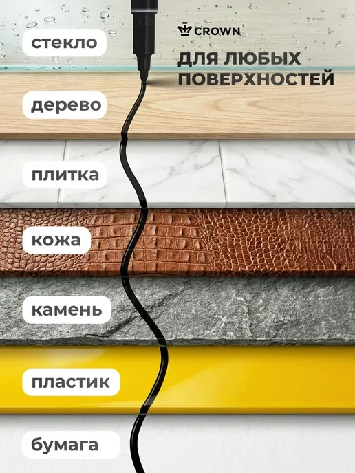 Перманентный черный маркер водостойкий 2мм набор 12 штук, черный, фото 2