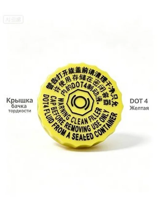 Желтая крышка бачка тормозной жидкости DOT4 Haval H2 H5, желтый, фото 3