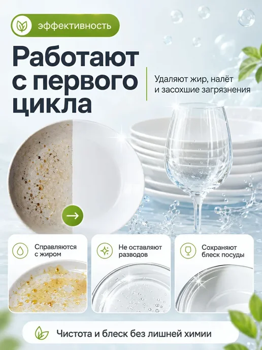 Таблетки для посудомоечной машины Природа Дома 100 шт, эко, 100 шт, фото 2
