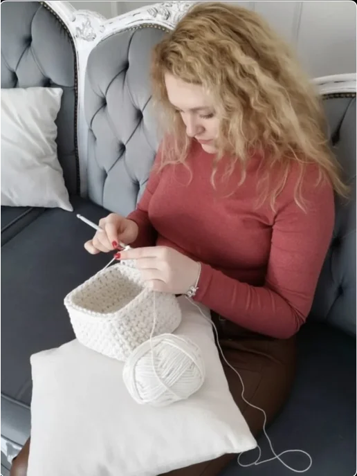 CrochetDecor Набор для вязания корзин крючком, коричневый, фото 5