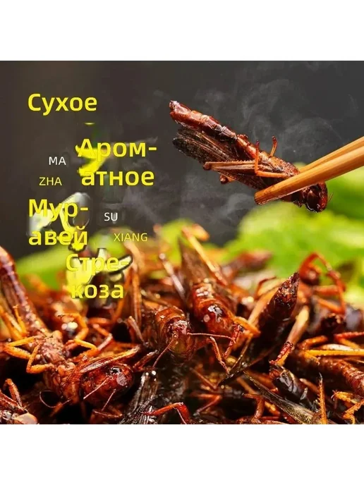 30 закуски саранчовые г острая Жареные, вариант, фото 2