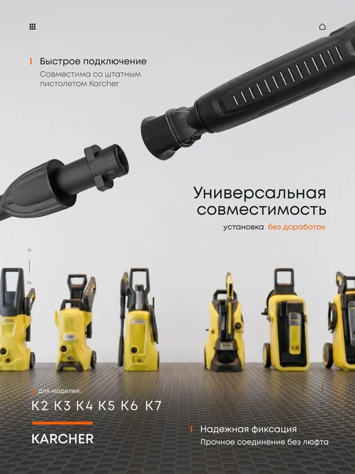 Струйная трубка для мойки высокого давления karcher К2K7, вариант, фото 4