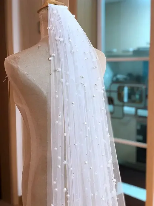 Eternally Elegant Свадебная вуаль белая 3 метра 200 см, Белы, 3 м, фото 3