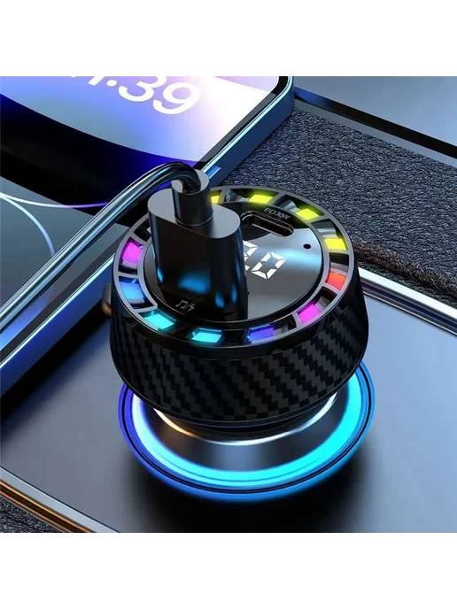 Автомобильный Bluetooth-трансмиттер B29C, быстрая зарядка че, вариант, фото 4