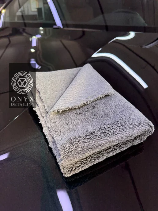 Полотенце для сушки авто 50х70 из микрофибры 400гм2 Onyx, 50x70, фото 8