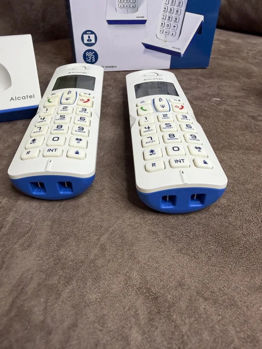 Стационарный телефон Alcatel с двумя трубками, синий, фото 6