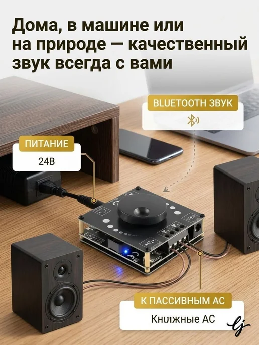 Стерео Bluetooth Усилитель Мощности, 5В 12В 24В, Blueto, вариант, фото 2
