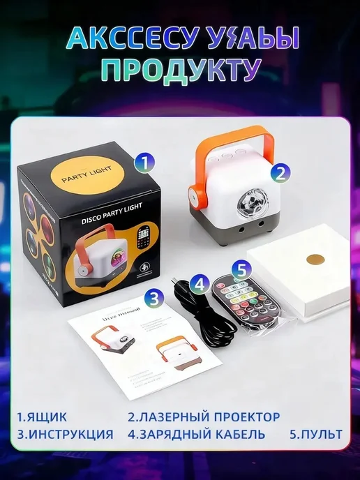 Портативный лазерный проектор с музыкальной, вариант, фото 9