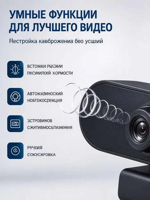 Сетевая веб камера USB, Full HD съемка для компьютера, вариант, фото 2