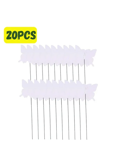 Декоративные бабочки из ПВХ, белый, 10 шт White-20pcs, 10 шт