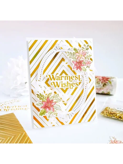 Металлические штампы для скрапбукинга HOLIDAY BOTANICAL BACK, вариант, фото 4