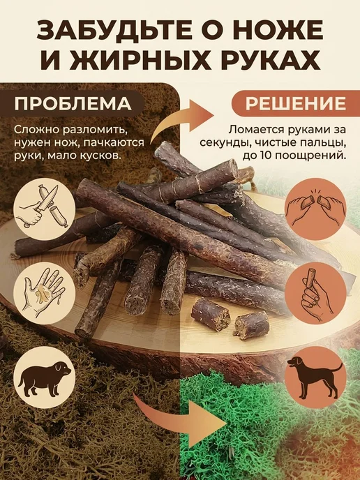 Лакомство для собак мелких пород колбаски вяленые из 250 для, вариант, фото 8