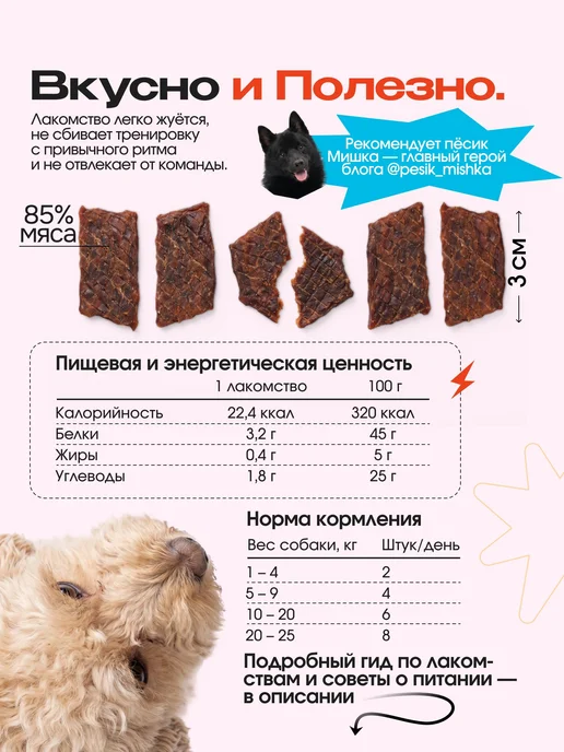 Лакомство для собак Cosmodog, филе утки, Для дрессировки, г, вариант, фото 5