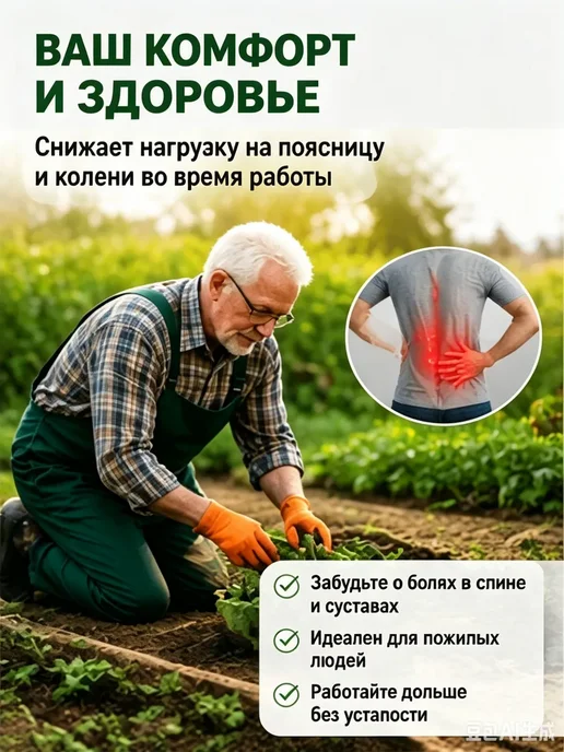 Садовый стул, Текстиль, 23х23х18 см, 1 шт, 23x23x18 см, 1 шт, фото 3