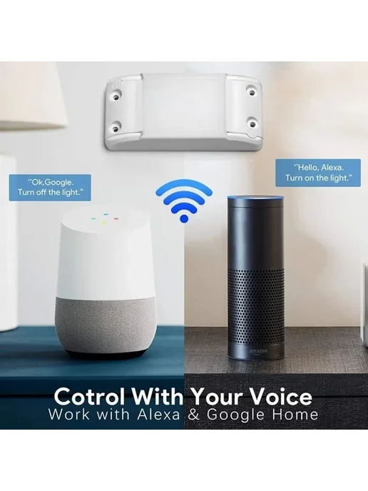 Умная Wi-Fi розетка 10А белая, белый, фото 2