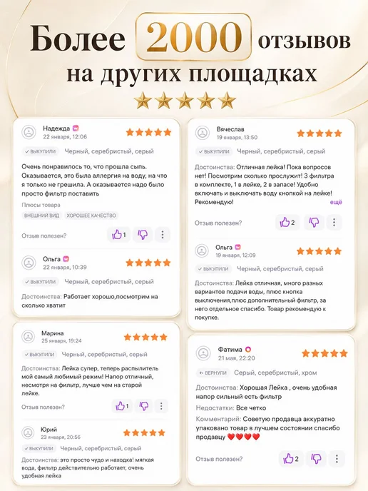 Фильтры для душевой лейки набор 5 штук белые, белый, фото 7