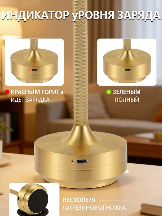 Светильник настольный светодиодный ночник для спальни, вариант, фото 3