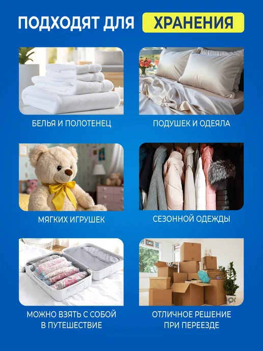 Вакуумные пакеты для одежды с насосом и клапаном, вариант, фото 7