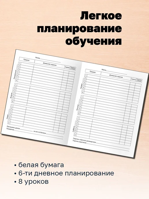 Дневник школьный 1-11 класс, 40 листов, твердая обложка, гер, вариант, фото 3