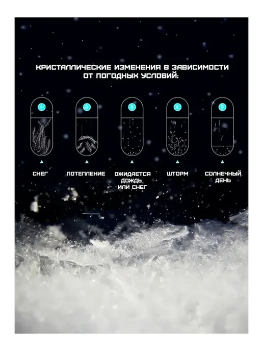 Декоративный жидкостный штормгласс, белый, фото 7