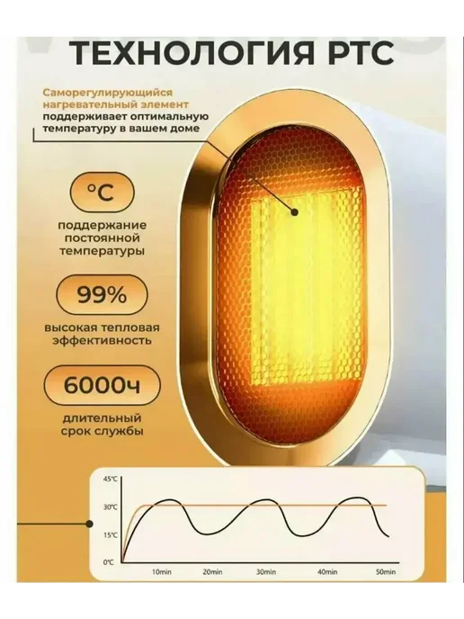 ОбогревательСтильный обогреватель для дома и офиса, белый, фото 7