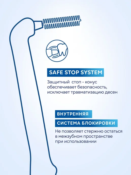 Нет бренда Межзубные ершики для брекетов и дальних T14 1,4 мм 5 шт, 5 шт, фото 3