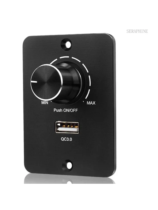 Диммер VIPMOON 12-24 В 5 А для светодиодных ламп с USB QC 3, черный, фото 2