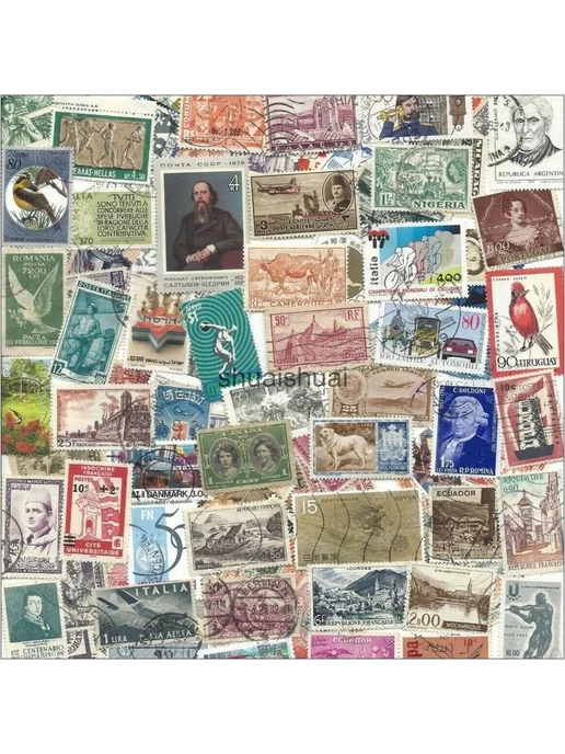 Набор почтовых марок для коллекционирования, 100 шт, 100 шт, фото 6