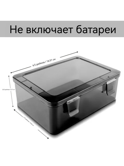 Органайзер для батареек AA и AAA, серый, серый, фото 5