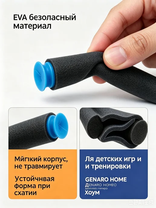 Пульки с присоской 9 мм для игрушечных пистолетов, оранжевый, фото 2
